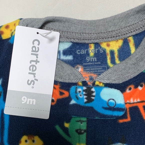 9mo Fleece Footie Monsters - Picture 4 of 5